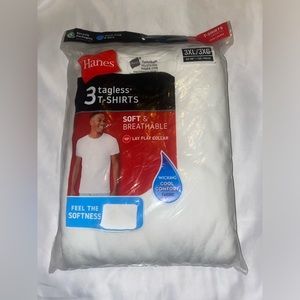 Hanes Mingge pack three crewneck Tagless white T-shirts size 3X